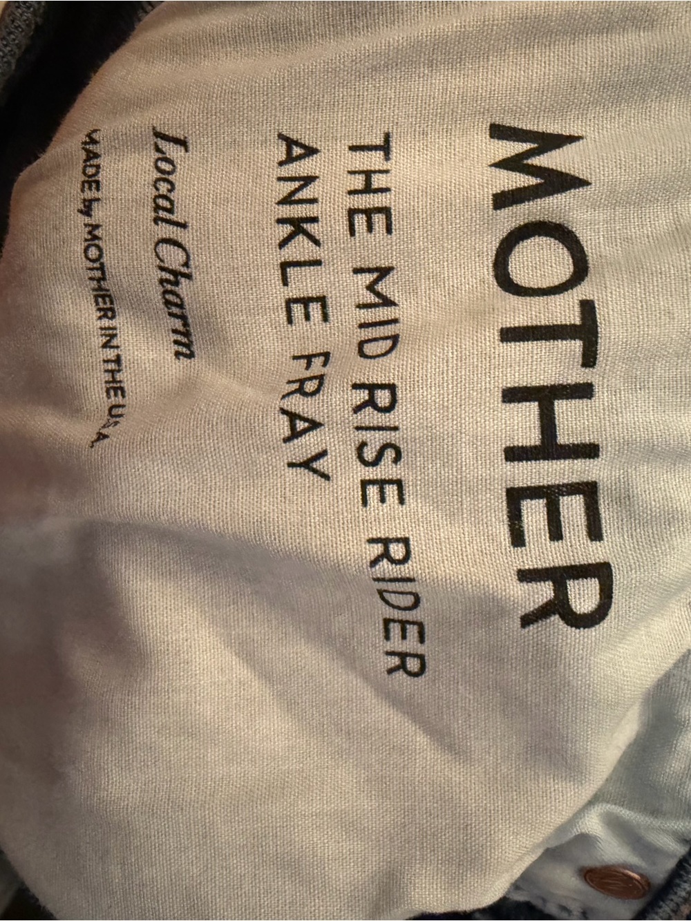 MOTHER Midrise Rider Ankle Fray Local Charm - Picture 5 of 5